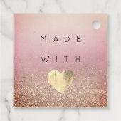 割引コードロゴハートクラフト粉感謝してい末金ゴールド フェイバータグ (裏面)