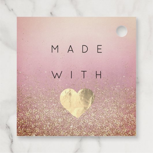 割引コードロゴハートクラフト粉感謝してい末金ゴールド フェイバータグ (裏面)