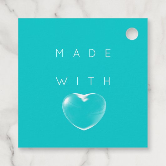 割引コードロゴ金ゴールドハートありがとうございます海 フェイバータグ (裏面)