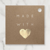 割引コードロゴ金ゴールドハートKraftありがとう フェイバータグ (裏面)