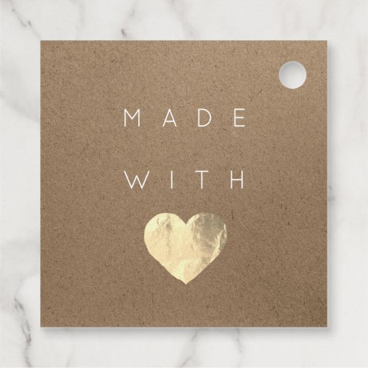 割引コードロゴ金ゴールドハートKraftありがとう フェイバータグ (裏面)