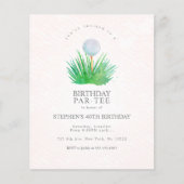 割引ゴルフバースデーパーティ招待状 (正面)
