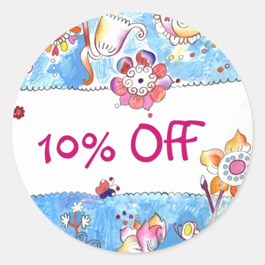 割引ステッカー ラウンドシール (正面)