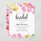 割引フローラブライダルシャワー招待状 (正面/裏面)