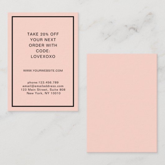 割引モダンカードを簡易選択 割引カード (正面/裏面)