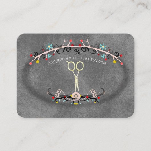 割引レトロな理容カード 割引カード (正面)