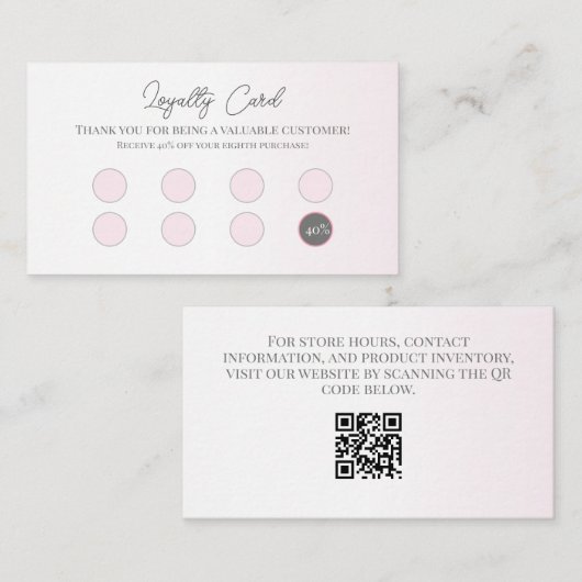 割引ロイヤリティカード 名刺 (正面/裏面)