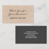 割引ロイヤリティ 名刺 (正面/裏面)