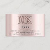 割引ロゴ10%オフ感謝していバラ米国国旗 予約カード (正面)