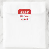 割引価格ステッカーラベル スクエアシール (バッグ)