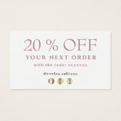 割引感謝していカードを作成 (裏面)