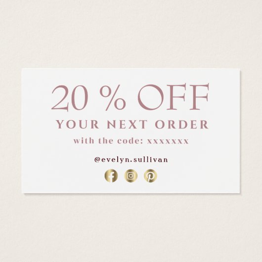 割引感謝していカードを作成 (裏面)