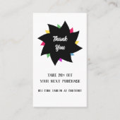 割引渦巻形のカード 割引カード (正面)