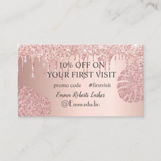 割引販売の提供プロモーションコード最初の訪問 名刺 (正面)