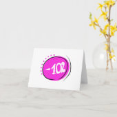 割引10%。プロモーション，ボーナス，ビジネス，価格 カード (黄色い花)