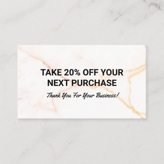 割引 |大理石 名刺 (正面)