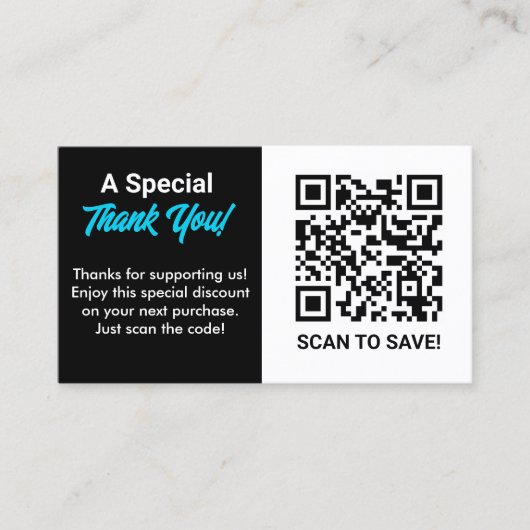 割引QRコード 名刺 (正面)