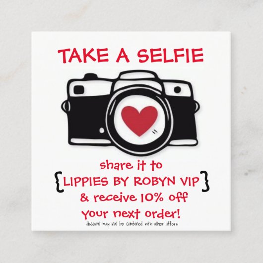 割引Selfieカード-写真カード-割引 割引カード (正面)