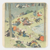 割烹の展覧会 スクエアシール (正面)