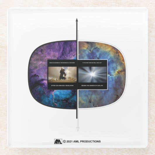 創世記への啓示パート2 ガラスコースター (正面)