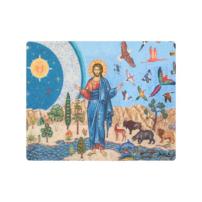 創世記モザイク10"x 8"メタルウォールアート メタルプリント (正面)