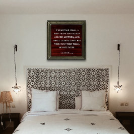 創世記第2章24節ヤコブの聖書クリスチャン王 ポスター