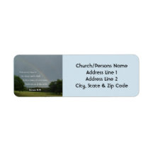 創世記第9章13節レインボー差出人住所ラベル