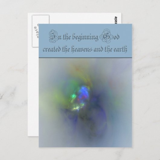 創世記1最初に神は天国を創造した ポストカード (正面/裏面)
