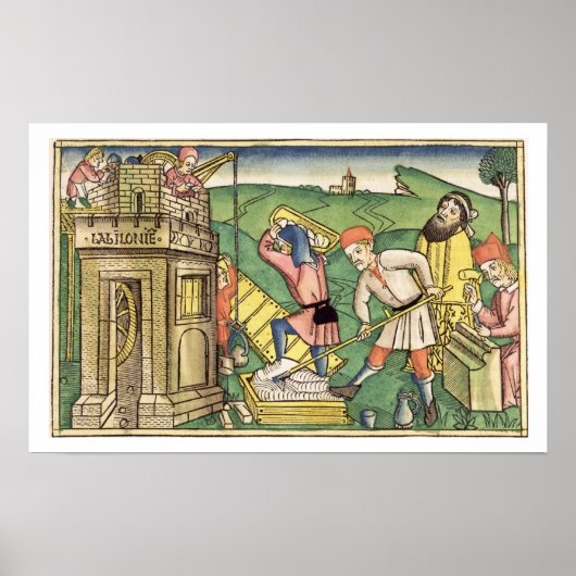 創世記11 1-9建物バベルの塔、t ポスター (正面)