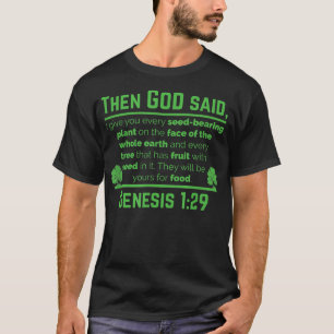 創世記129植物基盤ダイエットビーガンベジタリアンAnim Tシャツ