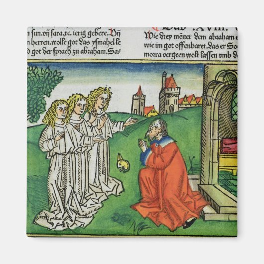 創世記18 2アブラハムと三天使の出 マグネット (正面)