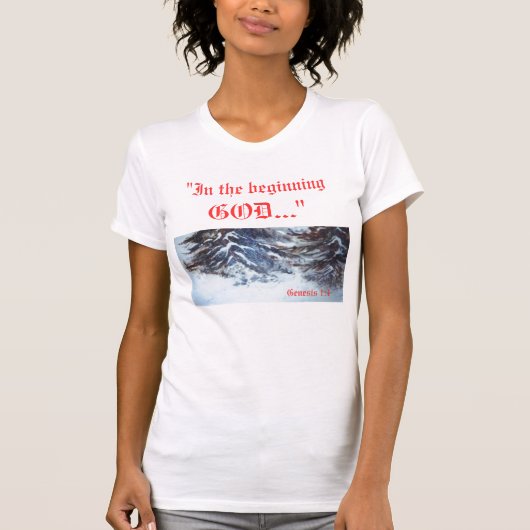 創世記1:1シャツ Tシャツ (正面)