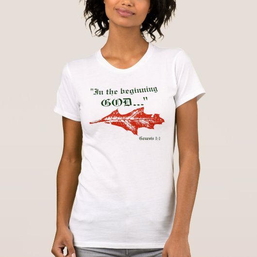 創世記1:1シャツ Tシャツ (正面)