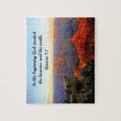 創世記1:1最初に、神は創造された ジグソーパズル (縦)