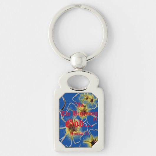 創世記1:1最初の神で…"聖書の真理K キーホルダー (正面)