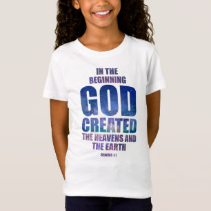 創世記1:1神が創造された宇宙 Tシャツ