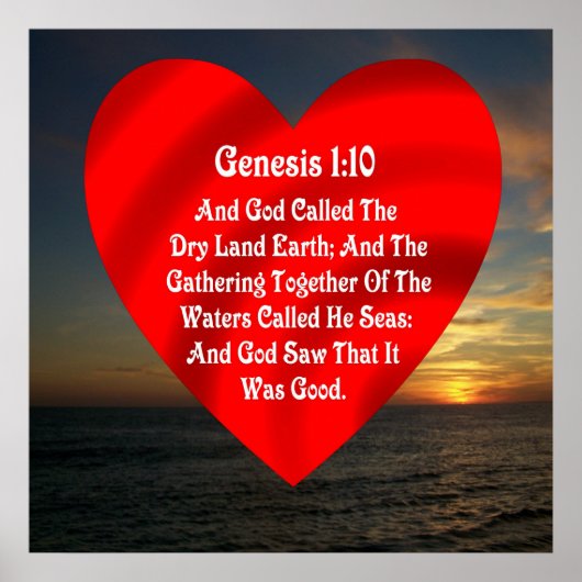 創世記1 10海 – ポスタープリント ポスター (正面)