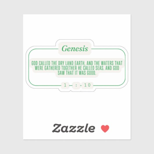 創世記1:10 シール (シート)