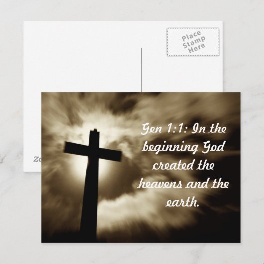 創世記1:1 ポストカード (正面/裏面)