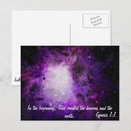 創世記1:1 ポストカード (正面/裏面)