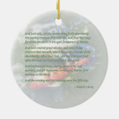 創世記1 20-23神は言われた、「水は持って来なさい セラミックオーナメント (裏面)