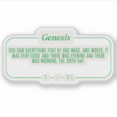 創世記1:31 シール (正面)