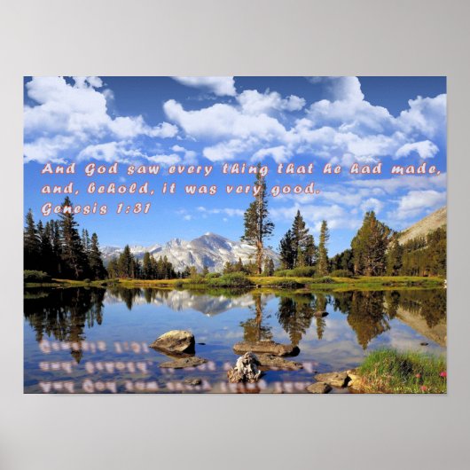 創世記1:31 ポスター (正面)