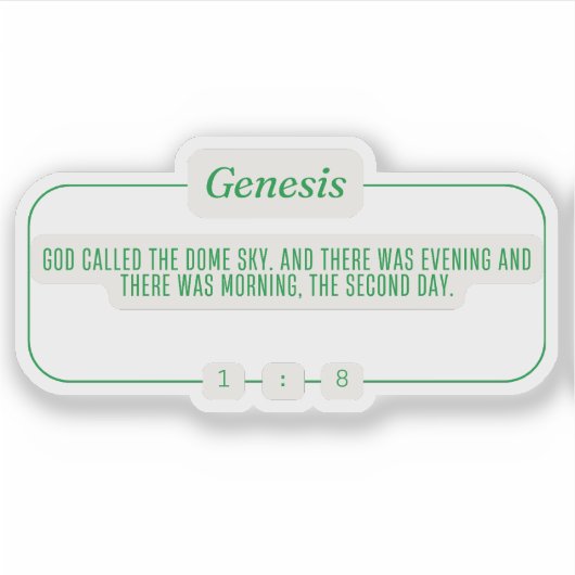 創世記1:8 シール (正面)