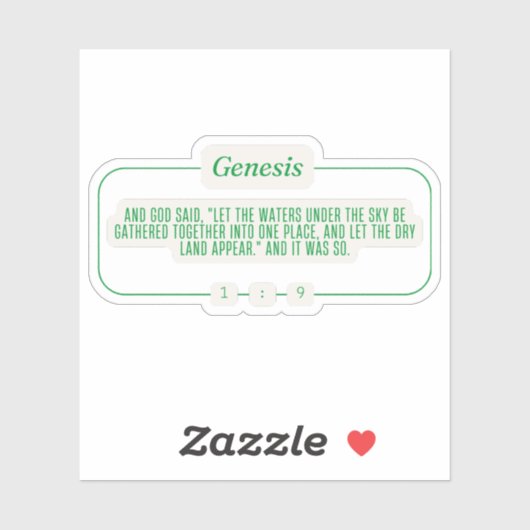 創世記1:9 シール (シート)