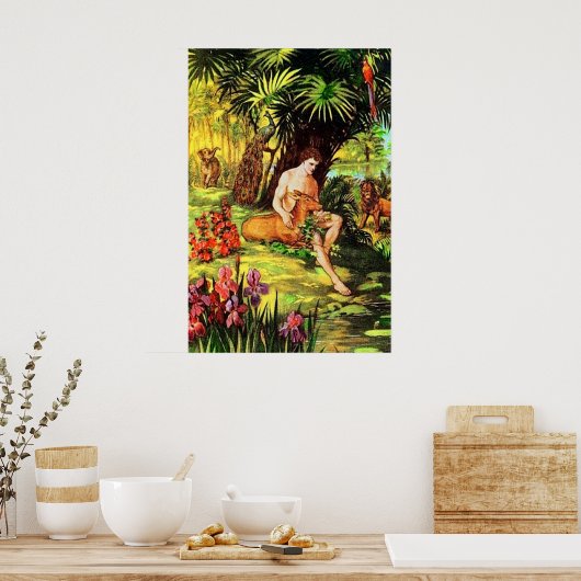 創世記2神が最初の人を造る ポスター (キッチン)