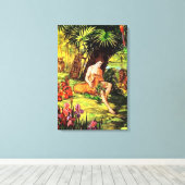 創世記2神が最初の人間のキャンバスを作る キャンバスプリント (インサイチュ (ウッドフロア))