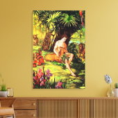 創世記2神が最初の人間のキャンバスを作る キャンバスプリント (インサイチュ (リビング))