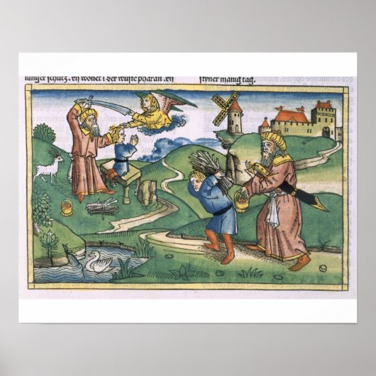 創世記21 1-14アブラハムがイサクを捧げたもの ポスター (正面)