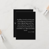 創世記27:41 KJV聖書の聖なる書物、 経典挨拶 カード (正面/裏面インサイチュ)